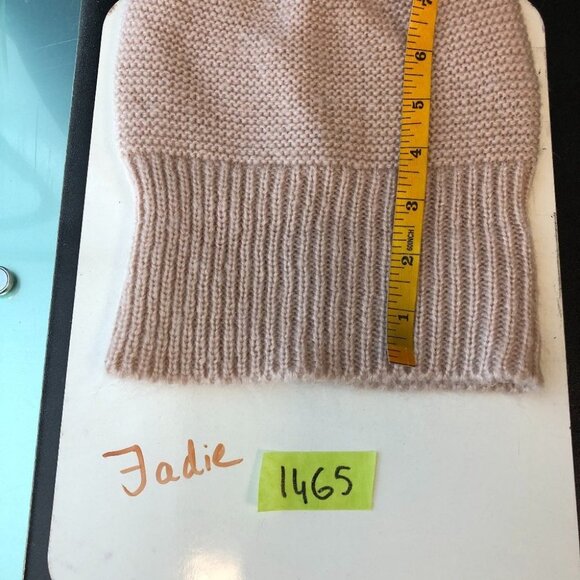 Ardene Nude Pink Knit Toque Beanie with Faux Fur Pom Pom OS - Picture 10 of 12